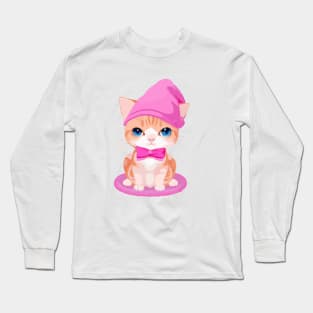 kitten with cap Long Sleeve T-Shirt